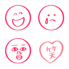 simple pink Emojis