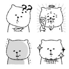 simple line bear Emoji