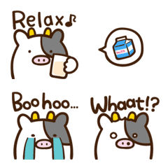 Choco Cow -Basic Casual English Emoji-