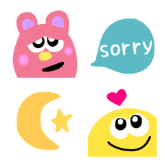 Colorful cute emoji..