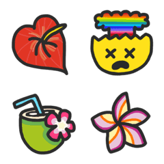 Hawaiian ALOHA Summer style Emoji2