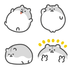 Monochrome hamster emoji