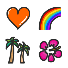 Hawaiian ALOHA Summer style Emoji3