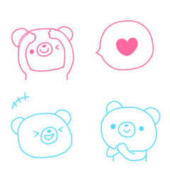 Blue and pink bear