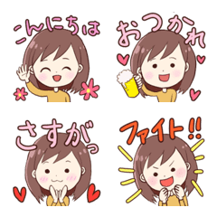 Everyday emoji  Semi-long-chan