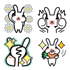⁂白可愛的白兔子表情符號⁂