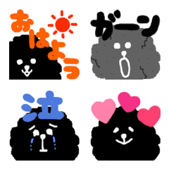 toy poodle black  (greeting)