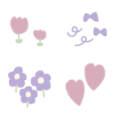 Dull pink and purple emoji