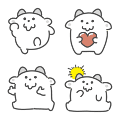 Monochrome goat emoji