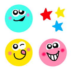 Colorful happy emoji....