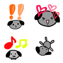 Cute Gray Dog Emoji