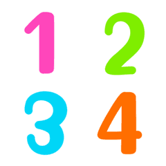Number neon colorful light emoji