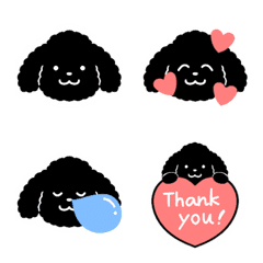 Black Toy Poodle Emoji:)