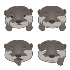Cute aonyx cinerea emoji