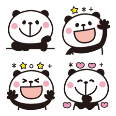 Adult cute panda's emoji