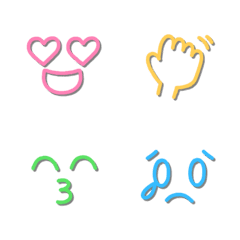 Colorful and cute simple emoticons 2