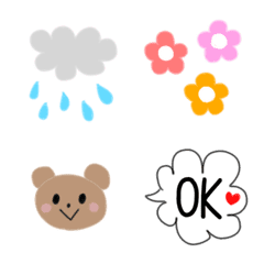 Colorful emoji kawaii