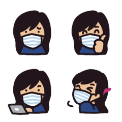 Woman with surgical mask