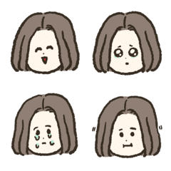 Bob Hair Girl  Emoji2