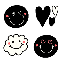 Monotone simple smile Emoji