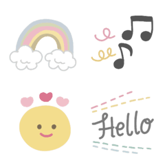 Loose and cute basic emoji