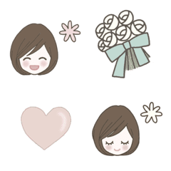 cute girl & items emoji