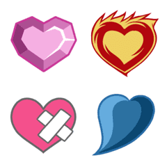 Hearts of various shapes