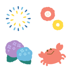 simple emoji summer colors