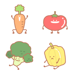Cheerful and fun vegetables emoji