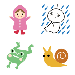 Seasonal Emoji of the rainy season