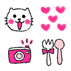 deep pink emoji