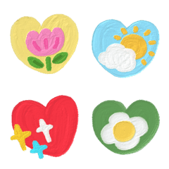 Tiny heart love pastel colorful emoji