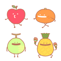 Cheerful fruits emoji