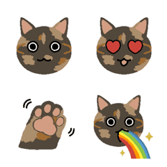Tortoiseshell cat illustration  Emoji
