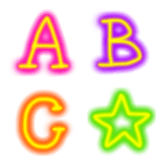 neon color colorful emoji