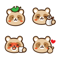 Simple and Cute Raccoon Emoji