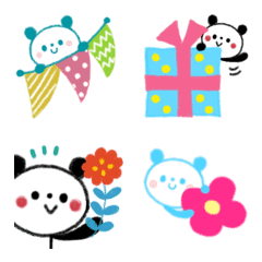 polite and cute panda emoji