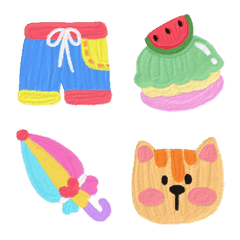 Tiny cuteness things oil paint emoji
