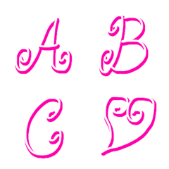 可愛いリボンのアルファベット絵文字 Emojilist Lineクリエイターズ絵文字まとめサイト
