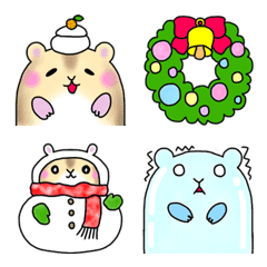 Usable hamster Emoji3(Winter)
