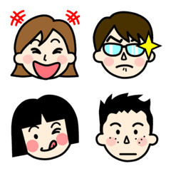 Family facial expression emoji