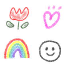 crayon cute drawing Emoji – LINE Emoji | LINE STORE
