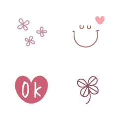Simple emoji.Dull pink.