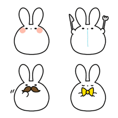 Diverse expressionless rabbits