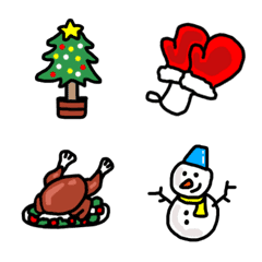 happy merry christmas emoji
