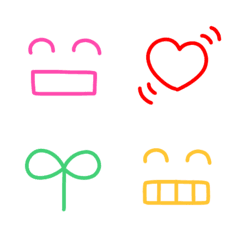 Simple face and symbol emoji