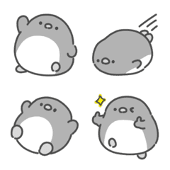 Monochrome penguins emoji