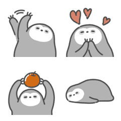 Monochrome sloth emoji