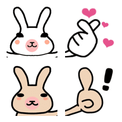 Let's combine cute rabbit emojis.