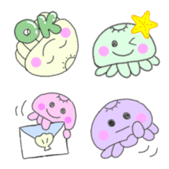 Colorful jellyfish emoji